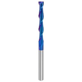 Yakamoz 1/4 Inch Shank Upcut Spiral Router Bit Carbide CNC Router Bit (1/4" Cutting Diameter , 2" Cutting Length) 2 Flute Long End Mill Bit Wood Mortises Milling Carving Engraving Tool