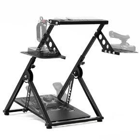 Minneer Flight Racing Simulator Cockpit Foldable X-shaped Fits for Logitech/Thrustmaster/Fanatec X56/X52/G29G923/T248/T300/TSPC/TX Adujstable Steering Wheel Excluding Steering Wheel, Pedals Hand brake in Kuwait