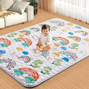 Baby Play Mat for Babies Crawling: 74x50 Playpen Mat for Kids, Toddlers, Infants, Children - Soft Indoor & Outdoor Padded Floor Playmat - Portable, Non-Slip, Washable