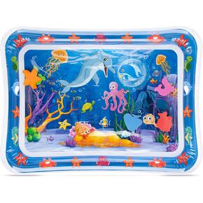 Tummy Time Water Mat with Things, Baby Toys for Infants and Toddlers 3 6 9 Months, Baby Toys, Senory Develop Toys