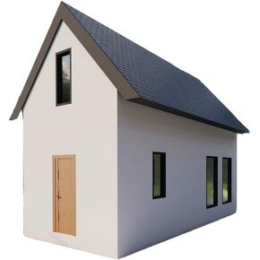 Building Plans Small House Minimal Lifestyle for 12' x 24' Tiny Home - Main Floor 288sqft, with loft above