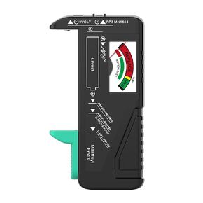 Battery Tester, Universal Battery Checker, Small Volt Checker, Small Battery Testers for 9V 1.5V AAA AA C D Button Cell Household Batteries (Requires No Battery for Operating)