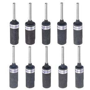 HARFINGTON 10pcs Abrasive Sandpaper Rolls Kit 180-2000 Grit 2.35mm Shank Sanding Drums Sleeves Cylinder Grinding Head for Woodworking Glass Metal Polishing