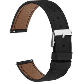 حزام ساعة سريع التحرير 18 مم متوافق مع Fossil Gen 6 42 مم / Fossil Gen 5E 42 مم، حزام ساعة بديل من الجلد المحبب الفاخر لساعة Fossil Gen 6 الذكية النسائية in Kuwait