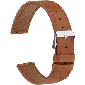 18mm Quick Released Watch Band Compatible with Fossil Gen 6 42mm / Fossil Gen 5E 42mm, Premium Grain Leather Replacement Watch Strap for Fossil Gen 6 Women's Smartwatch