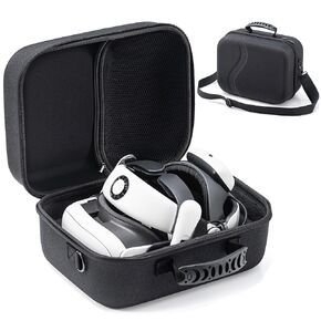 Large Carrying Case for Meta Quest 3, Upgraded Hard Travel Case Compatible with BOBOVR S3 Pro/Kiwi Design Battery Head Strap and Other Accessories, Travel Bag for Oculus Quest 3