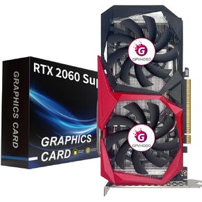 بطاقة رسومات Geforce RTX 2060 Super 8GB GDDR6 256Bit بطاقة فيديو مع تتبع الأشعة لألعاب الكمبيوتر، PCI Express x 16 3.0 HDMI Display Port DVI Dual Fans، تدعم ما يصل إلى 8K in Kuwait