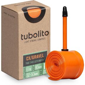 Tubolito Tubo cx/Gravel 700 x 30-47mm, 42mm Presta Valve, Orange