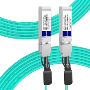 10G SFP+ AOC Cable, FLYPROFiber SFP+ to SFP+ Active Optical Fiber Cable, OM3 MMF Direct-Attach Fiber with SFP+ connectors for Cisco SFP-10G-AOC30M, Ubiquiti UniFi, Supermicro, Mikrotik, 30M(98.4ft)