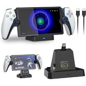 Charging Dock Station for PS Portal, Charger Stand for Ps Portal with Type-C Adapter and USB C Charging Cable, PS Portal Accessories - Black
