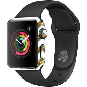 MightySkins Skin Compatible with Apple Watch Series 2 38mm - Glitzy Chevron | Protective, Durable, and Unique Vinyl Decal wrap Cover | Easy to Apply, Remove, and Change Styles | Made in The USA