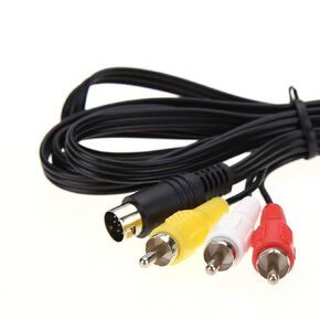1.8m Audio Video Cable AV 9Pin to RCA Composite Cable Connection for Genesis 2 3