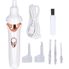 Ear Wax Removal Tool, Upgraded Ear Cleaner with LED Light, Electric Vacuum Ear Wax, Earwax Removal Kit, and Comfortable Earwax Remover for Adults and Kids (Black)