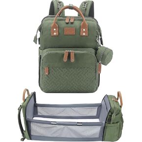 JOLLITO Diaper Bag Backpack with Changing Station Large Capacity Multifunction Baby Bags for Boy Girl Travel For Moms Dads Baby Registry Search Essentials Shower Gifτs Gray