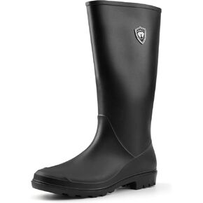TONEY Women's mid-calf waterproof rain boots Anti-slip gardening shoes Comfortable insole Fashionable lightweight rain shoes Outdoor work shoes