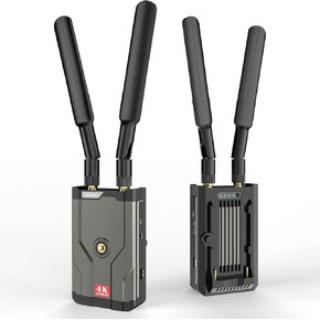 PWAY 4K Wireless HDMI Transmitter and Receiver, 150m HDMI Extender Kit with HDMI Loop Out, 5G Wireless Audio Video for Streaming from DSLR, Laptop, YouTube to TV/Projector