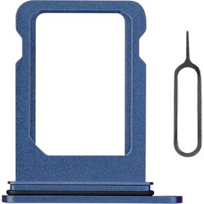 Single Blue SIM Card Tray for iPhone 12 Mini Replacement US Version Sim Card Tray Holder Adapter with SIM Ejector Mobile Phone Repair Replace for iPhone 12mini A2176 A2398 A2399 A2400