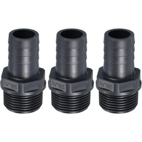 PATIKIL UPVC Barb Hose Fitting, 14mm Barbed G3/4 Male Thread Pipe Connector Adapter Quick Fittings for Water Fuel Air, Gray