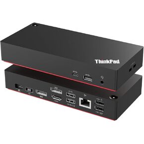 ThinkPad 40AY0090 Universal USB-C Docking Station for Lenovo Laptops, 3 External Displays, Comes with ITSPWR Bundle