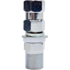 Heavy Duty CB Ham Radio Antenna Adapter by Heavy Chrome-Plated Brass SO-239 Stud Mount for 3/8-24 Threads Mount, fit Any 1/2 inch Hole