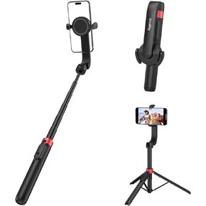 SMALLRIG Magnetic Phone Tripod Stand w Remote, 52" Portable Selfie Stick, for Magsafe for iPhone 12/13/14/15, Compact Tripod for Video Recording, Travel, Vlogging, ST-25 Pro 4731