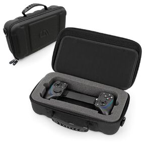 CASEMATIX Travel Case Fits Razer Kishi Ultra Gaming Controller and Mobile Gaming Phone Controller Accessories, Includes Shoulder Strap, Impact Resistant Foam and Separate Storage For Chargers Cables