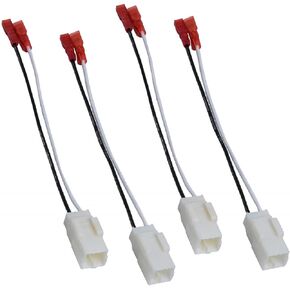 72-6514 Speaker Harness Speaker Adapter Wiring Harness Car Front and Rear Door Speaker Harness Speaker Connector Compatible with Chrysler/Dodge Vehicles(2 Pair, 4 PCS)
