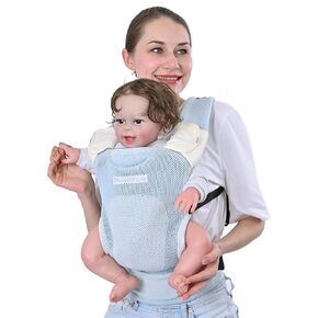 Baby Carrier Newborn to Toddler, Ergonomic, Breathable and Lightweight Newborn Carrier, Infant Carrier for 7-33 lbs, Easy Adjustable, Soft, Gray