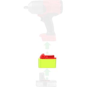 1 Adapter Upgrade for Milwaukee M18 (Not Older V18) Cordless Tools, with Compatibility for Ryobi 18v Batteries (No Charging Function) - Adapter Only