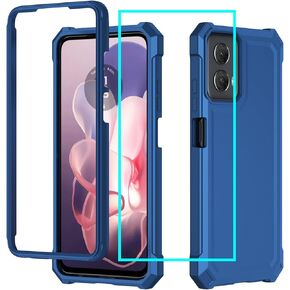for Motorala Moto G Stylus 5G 2024 Case with Screen Protector,Moto G Stylus 5G Phone Case 2024 Front Back Full Body Protection Military Grade Shockproof Bumper Cover for Motorala G Sylus 2024 Purple