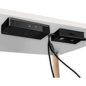 Under Desk Mount for Dell WD19 / WD19S / WD19TBS / WD19TB / WD22TB4 Dock + Power Bricks (for 180W and 130W), Docking Station & Power Bricks Holder
