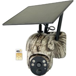 Cellular Trail Cameras, Game Cameras with Night Vision Motion Activated Waterproof, 4G LTE Live Feed Solar Trail Camera, Wireless Wildlife Deer Camera, 360°Rotation Hunting Trailcam No Wi-Fi Cam