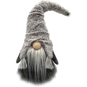 Admired By Nature ABN5D015-BLK, Halloween Plush Tomte Gnome Swedish, Scandinavian Style Decor, Dangle Leg Shelf sitters, Nordic Nisse Gnome, Home Décor, Black