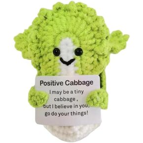 Positive Crochet Potato Gifts, Crocheted Emotional Support Animal, Unique Birthday Gift for Potato Lovers Friends Women Men (Beige)