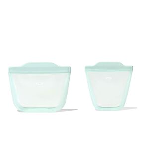 OXO Tot Silicone Reusable Bags – 2 Piece Cup Set - Opal and Dusk