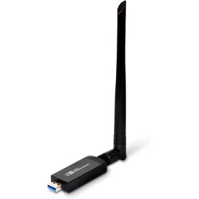 USB WiFi Adapter for Desktop PC, 1800Mbps WiFi 6 Adapter for Laptop Computer, USB 3.0 Wireless Network Adapter with 5.8G/2.4G High Gain Dual Band 5dBi Antenna for Windows 11/10