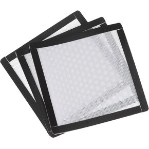MECCANIXITY 3PCS PC Dust Filter, 140x140mm Magnetic Frame PVC Computer Case Cooler Dustproof Mesh Cover Fan Grills for Computer Chassis Speakers, White