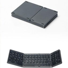 Folding Bluetooth Wireless Keyboard Numeric Keypad Number Pad Foldable Portable Keyboard for Windows Android ios mac (WHITE)