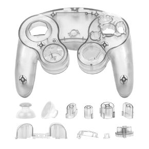Ceozon Replacement Faceplate Cover Front Housing Shell Repair Accessories Kit Compatible with Gamecube Controller Included Buttons Transparent