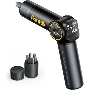 Fanttik Fold S1 APEX 3.7V Cordless Screwdriver, Electric Screwdriver, Screen Interaction, Pivot Handle, High/Low RPM Options, Max 7N.m, 6 Bits, 1/4''Hex, Ideas DIY Tool - Basic Edition