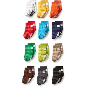 Trumpette Unisex-Baby Perfect Little Dozen Milestone Baby Socks, Multi, 0-12 Months