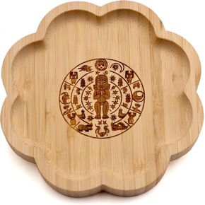 Bamboo Offering Prayer Ritual Bowl Plate Great for Altar,Meditation,Incense Sticks, smudging, Candle,Crystal,Jewelry,Yoga Use (Ephesians 6:18-19)