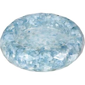 mookaitedecor 7 Chakra Orgone Crystal Tray Holder Display, Decorative Stone Bowl Jewelry Trays for Tabletop Ornament 3.9 Inch Wide,Round Shape