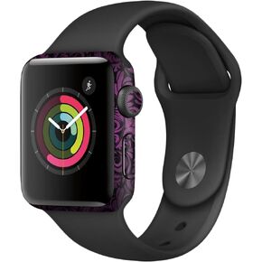 MightySkins Skin Compatible with Apple Watch Series 2 38mm - Purple Style | Protective, Durable, and Unique Vinyl Decal wrap Cover | Easy to Apply, Remove, and Change Styles | Made in The USA