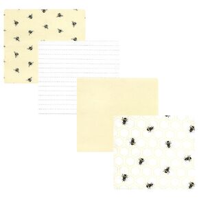 Hudson Baby Unisex Baby Cotton Flannel Receiving Blankets, Honey Bee, One Size