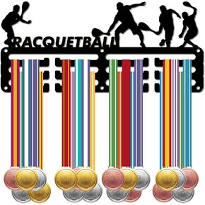 CREATCABIN Brazilian Jiu Jitsu Medal Hanger Display BJJ Belt Medal Holder Sports Iron Frame Small Wall Mount Rack Metal Medal Hangers Organizer for Hanging 40+ Medals Athlete Medalist 11.4 x 5.1Inch