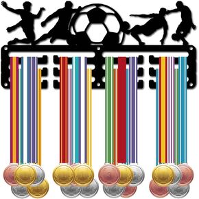 CREATCABIN Brazilian Jiu Jitsu Medal Hanger Display BJJ Belt Medal Holder Sports Iron Frame Small Wall Mount Rack Metal Medal Hangers Organizer for Hanging 40+ Medals Athlete Medalist 11.4 x 5.1Inch