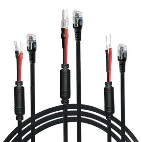3 Types of RJ11 Radar Detector Hardwire Power Cord Mirror Wire Plug Tap,with Inline Fuse Holder,Compatible with Cobra Escort Beltronics Uniden Whistler Valentine One Radar Detector (RJ11-13.6'')
