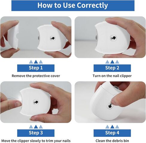 مقص أظافر كهربائي، سرعتان لتشذيب الأظافر الكهربائية الأوتوماتيكية للبالغين وكبار السن والأطفال الصغار مع ضوء LED، مقص أظافر كهربائي قابل لإعادة الشحن للرجال والنساء والأطفال، مقص أظافر كهربائي لأصابع القدم in Kuwait