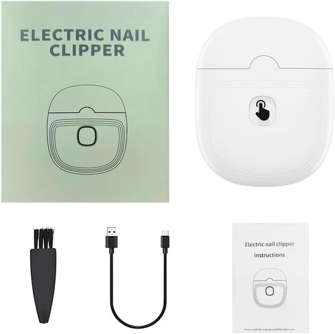 مقص أظافر كهربائي، سرعتان لتشذيب الأظافر الكهربائية الأوتوماتيكية للبالغين وكبار السن والأطفال الصغار مع ضوء LED، مقص أظافر كهربائي قابل لإعادة الشحن للرجال والنساء والأطفال، مقص أظافر كهربائي لأصابع القدم in Kuwait